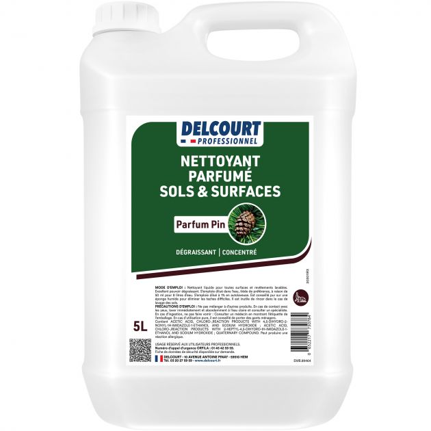 Nettoyant dégraissant concentré multi-surfaces HACCP 5 L pin face