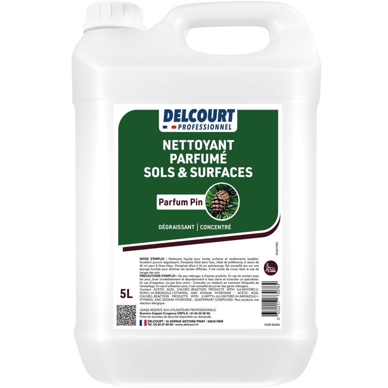 Nettoyant dégraissant concentré multi-surfaces HACCP 5 L pin face