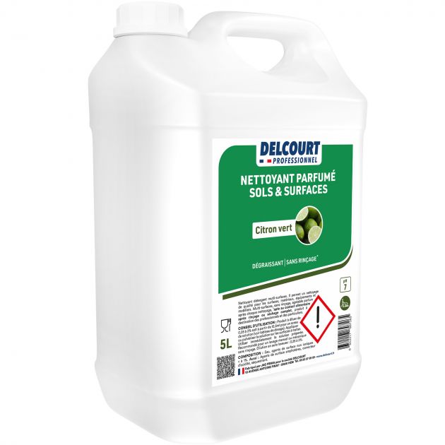 Nettoyant dégraissant concentré multi-surfaces HACCP 5 L citron vert quart