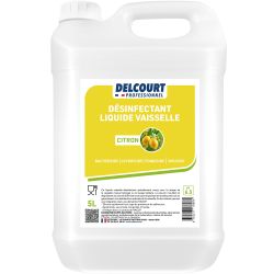 Liquide vaisselle désinfectant concentré citron 5 L face 