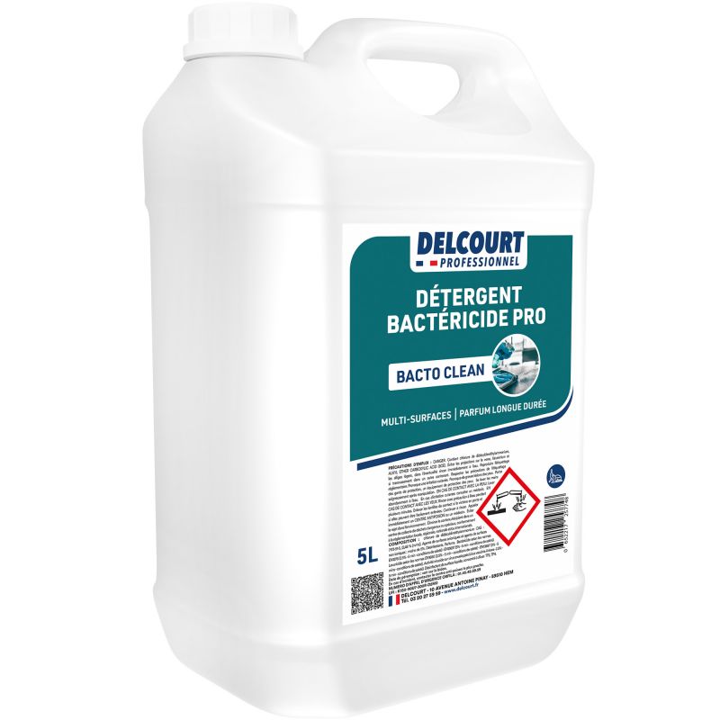 Détergent désinfectant concentré sans rinçage HACCP Bacto Clean 5 L quart
