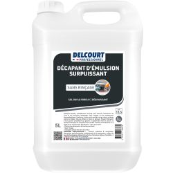Décapant d'émulsions sans rinçage parfum pin 5 L Delcourt face
