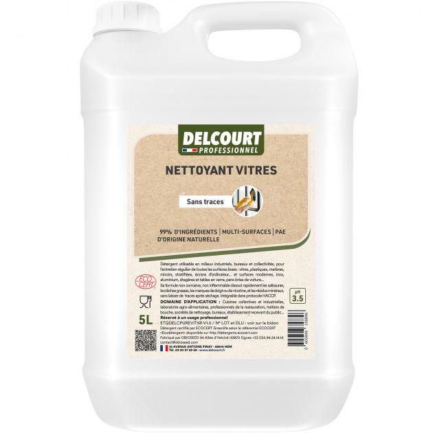 Nettoyant vitres et surfaces écologique 5L face