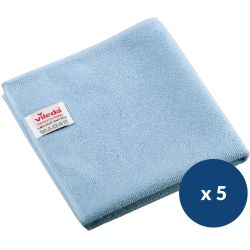 Lavette microfibre tricotée Micro Tuff Plus Vileda - lot de 5 Bleu