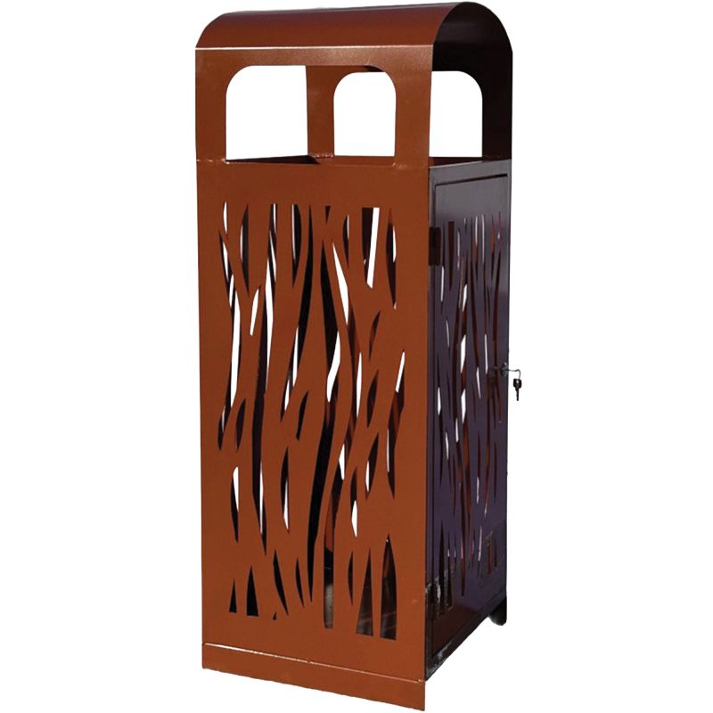 Poubelle publique design acier 80 L corten