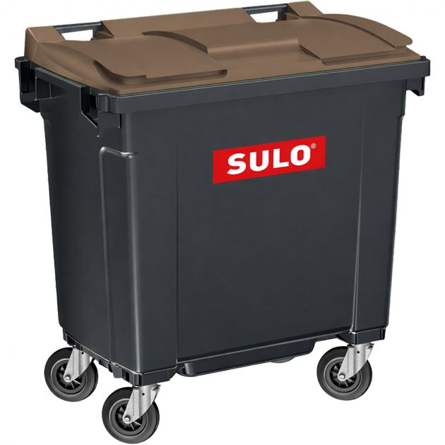 Conteneur poubelle 4 roues 770 L Citybac Sulo marron