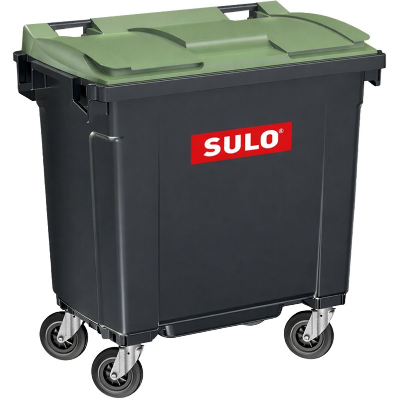 Conteneur poubelle 4 roues 770 L Citybac Sulo vert