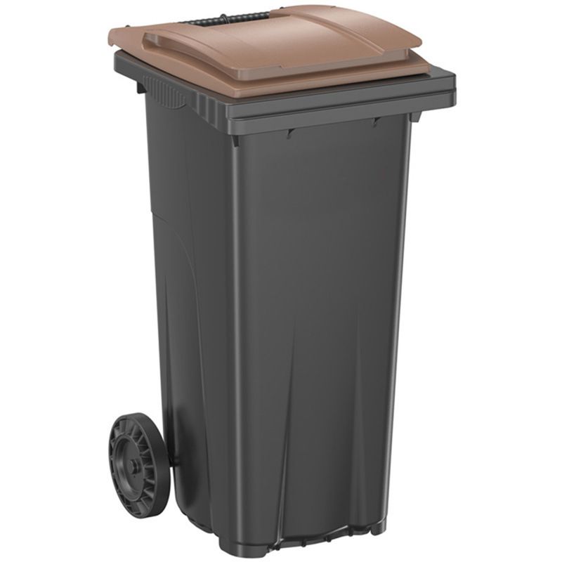 Conteneur poubelle 120 litres 2 roues SULO marron