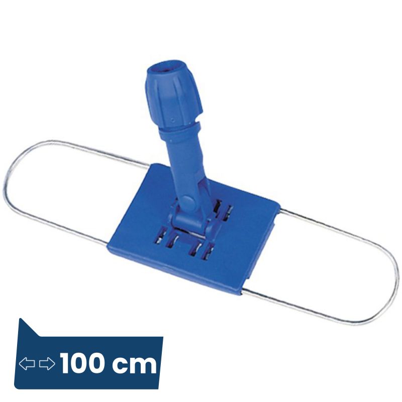 Balai plat articulé en métalavec frange en coton TTS 100cm