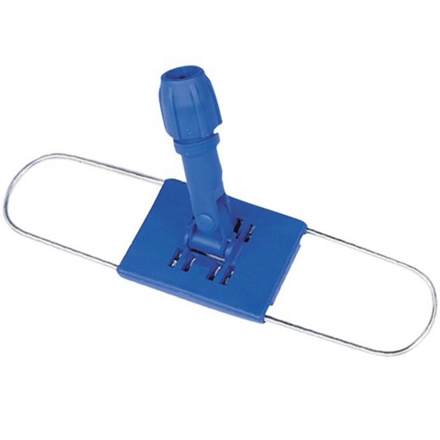 Balai plat articulé en métalavec frange en coton TTS support