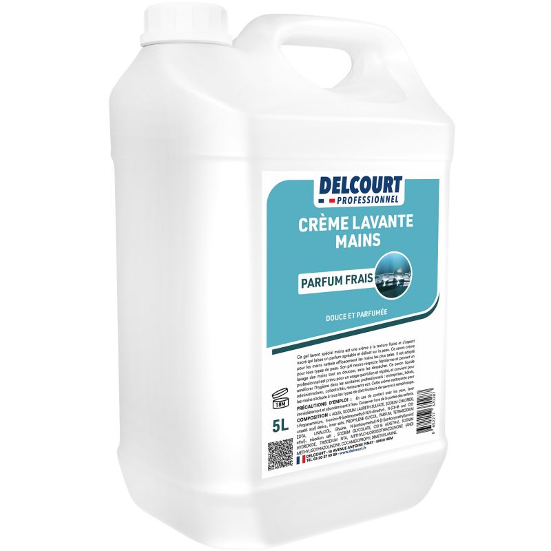 Crème lavante pour les mains parfumée -bidon 5 L Delcourt