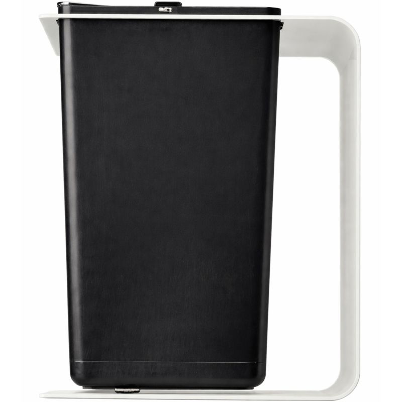 Poubelle tri 3 bacs​ en acier blanc avec stickers Tribu 3x15