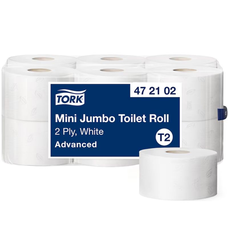 Papier toilette Mini Jumbo Advanced 170 m Tork T2 - colis de 12 bobines