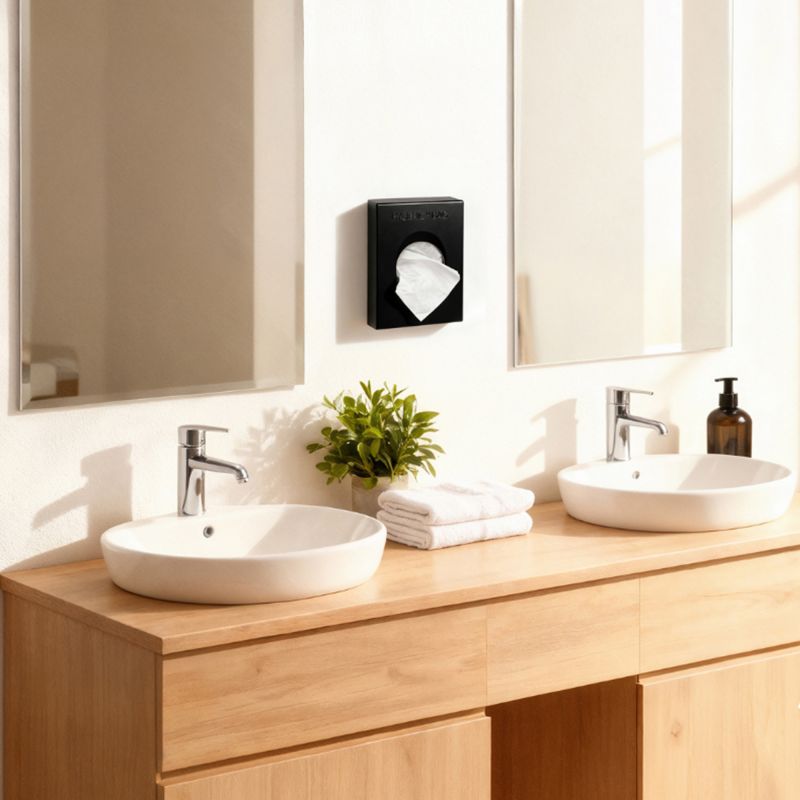 Distributeur de sachets d’hygiène féminine mural JVD noir ambiance