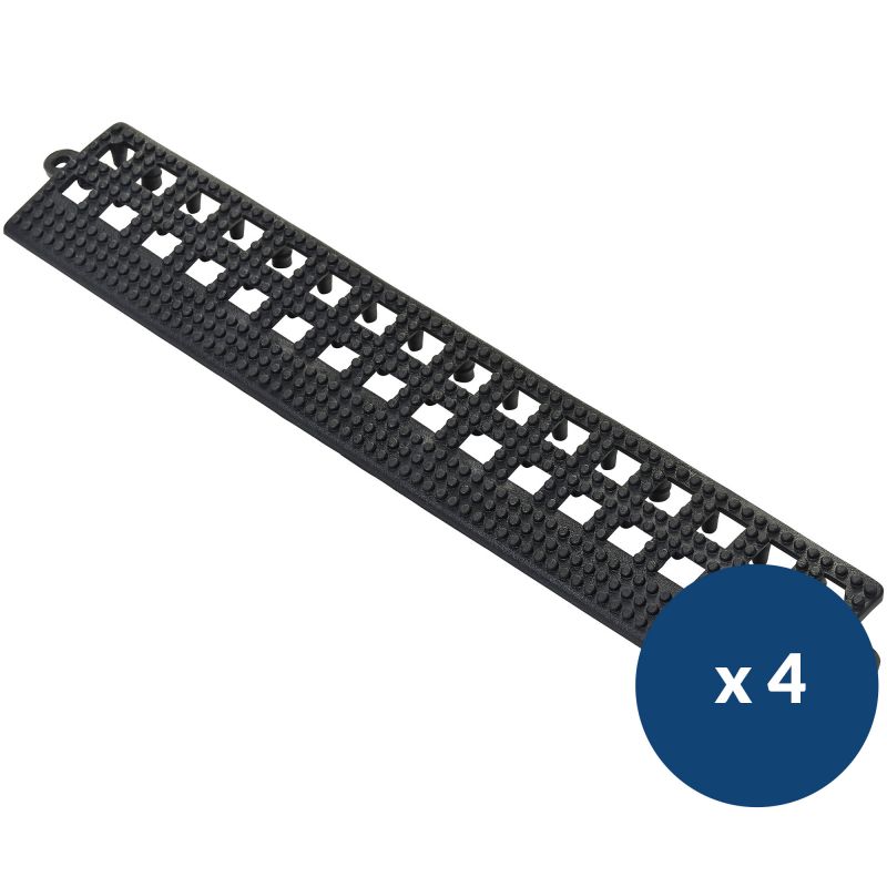 Bordure pour dalle caillebotis en vinyle souple texturé x 4