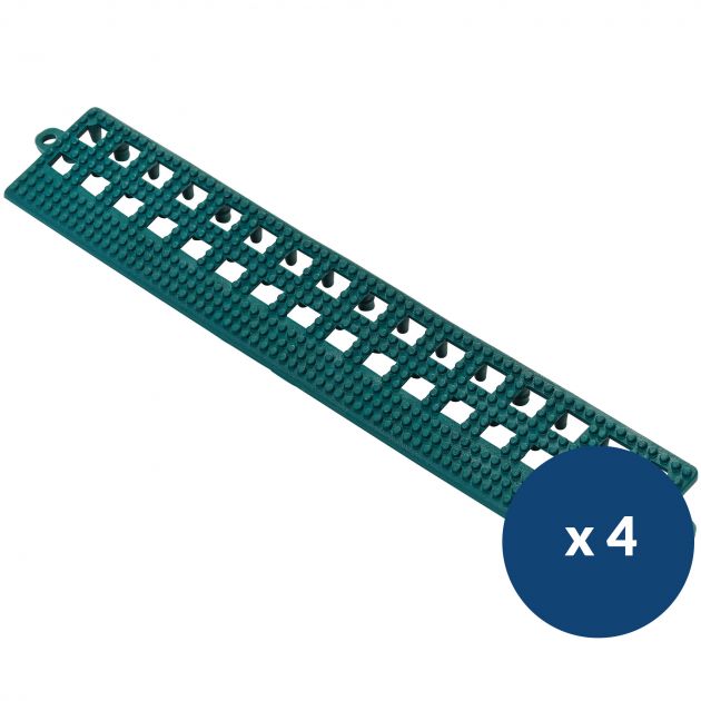 Bordure pour dalle caillebotis en vinyle souple texturé x 4