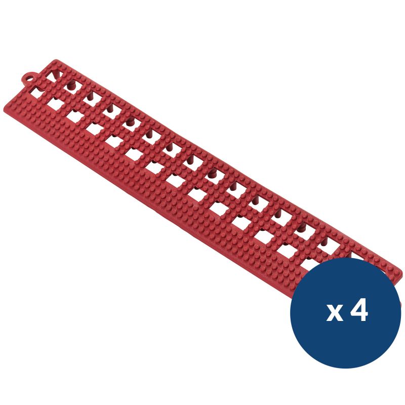 Bordure pour dalle caillebotis en vinyle souple texturé x 4