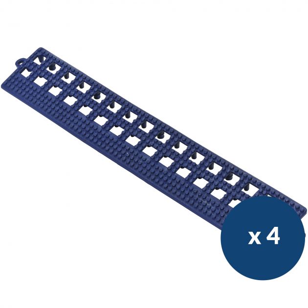 Bordure pour dalle caillebotis en vinyle souple texturé x 4