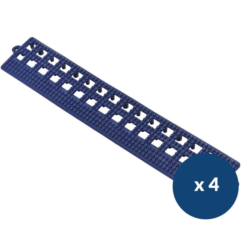 Bordure pour dalle caillebotis en vinyle souple texturé x 4