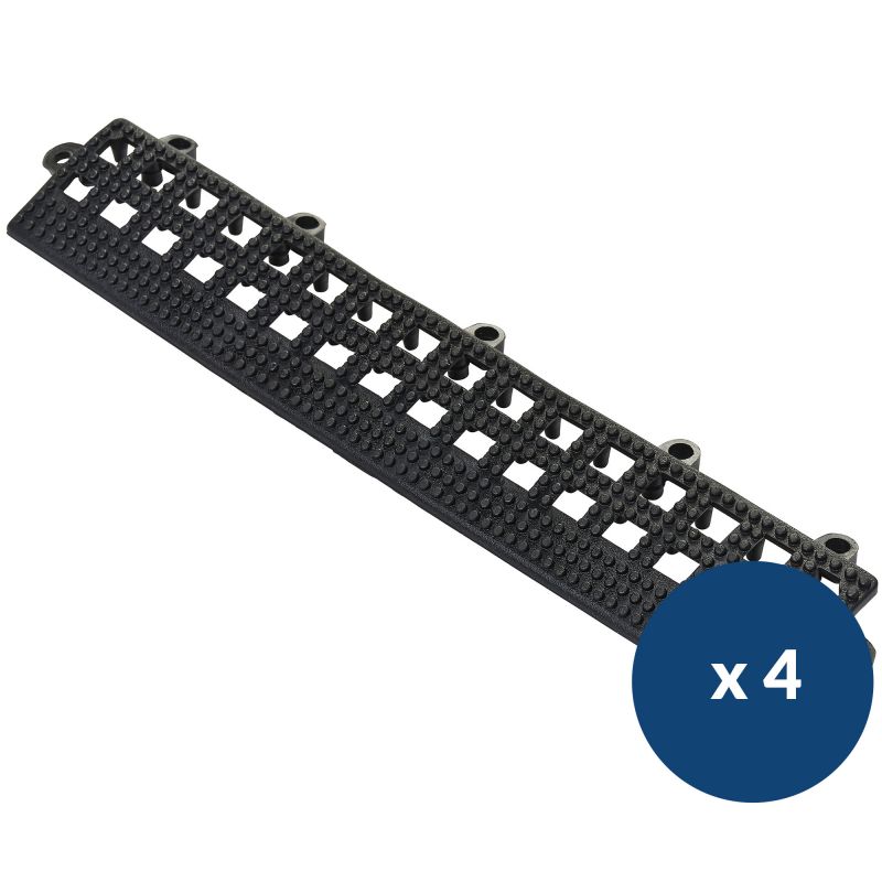 Bordure pour dalle caillebotis en vinyle souple texturé x 4