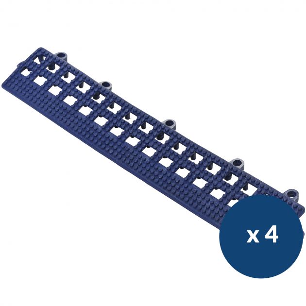 Bordure pour dalle caillebotis en vinyle souple texturé x 4