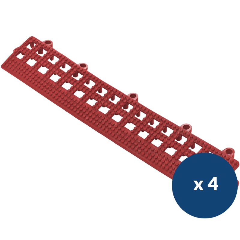 Bordure pour dalle caillebotis en vinyle souple texturé x 4