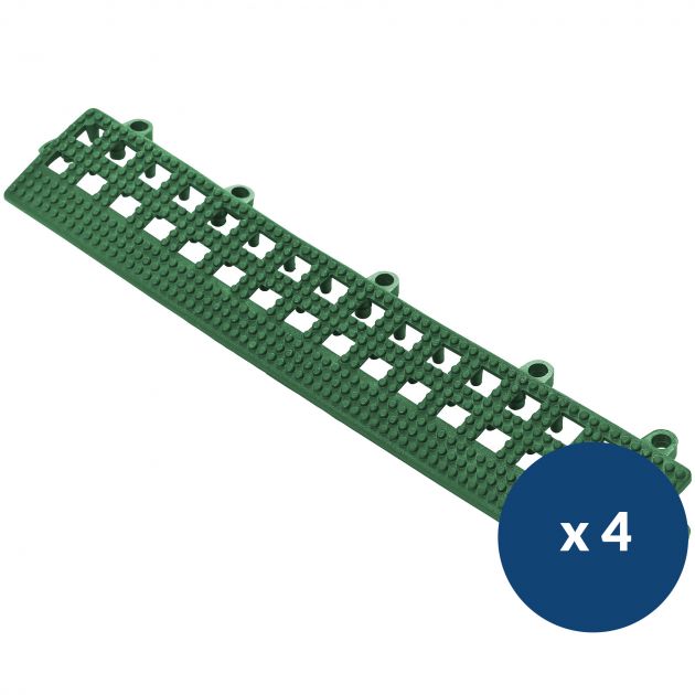 Bordure pour dalle caillebotis en vinyle souple texturé x 4