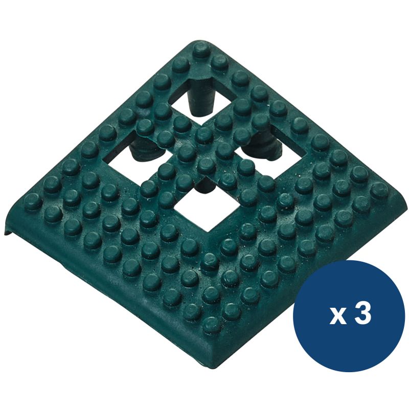 Bordure d'angle pour dalle caillebotis en vinyle souple texturé x 3