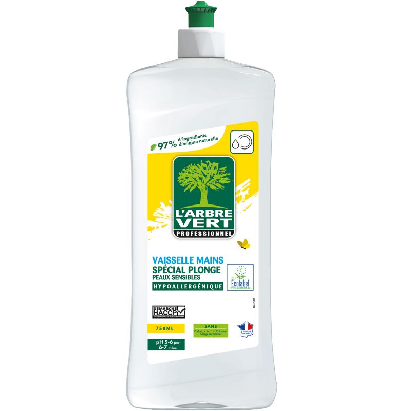 Liquide vaisselle peaux sensibles l'Arbre Vert 750ML