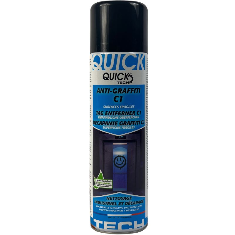 Nettoyant décapant graffitis bombe aérosol 500 ml fragiles