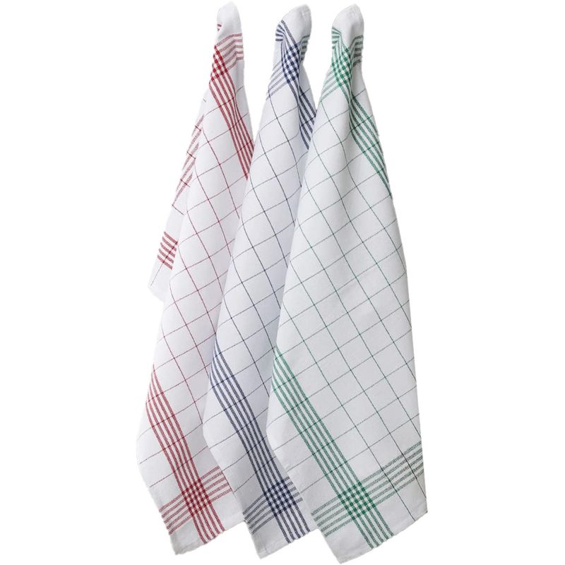 Torchons essuie-verres 100 % coton - lot assorti de 12