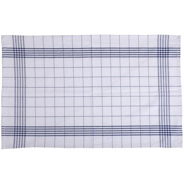 Torchons essuie-verres 100 % coton - lot assorti de 12 bleu