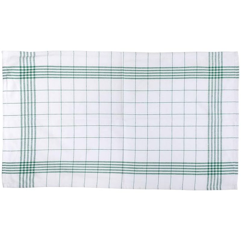 Torchons essuie-verres 100 % coton - lot assorti de 12 vert