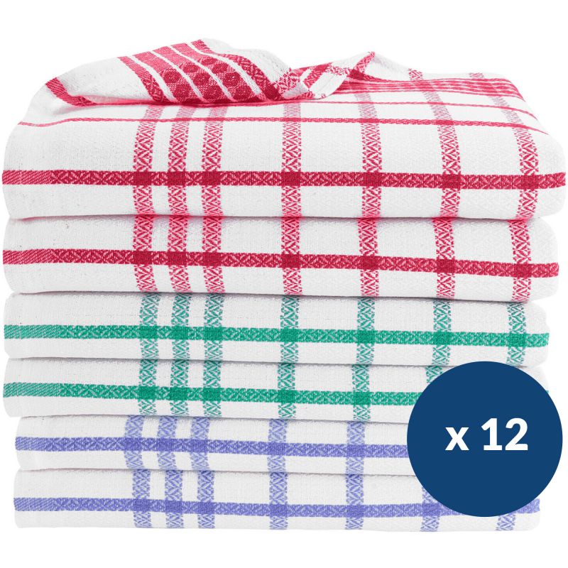 Torchons métis spécial verres - lot assorti de 12
