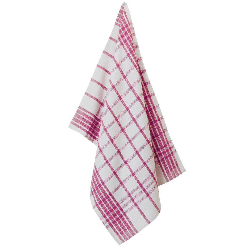 Torchons métis spécial verres - lot assorti de 12 rouge