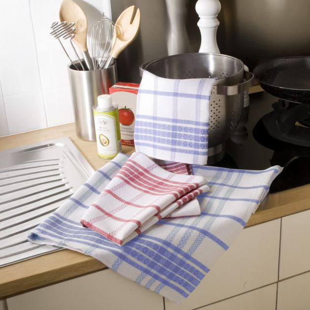 Torchons métis spécial verres - lot assorti de 12 ambiance