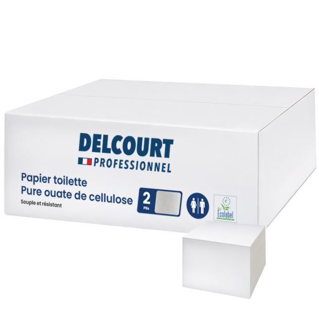 Papier toilette en paquet Ecolabel Delcourt - colis 9000 feuilles