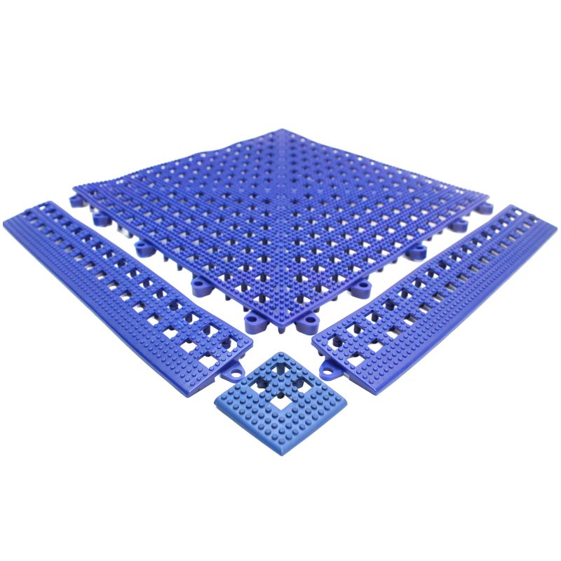 Bordure d'angle pour dalle caillebotis en vinyle souple texturé x 3