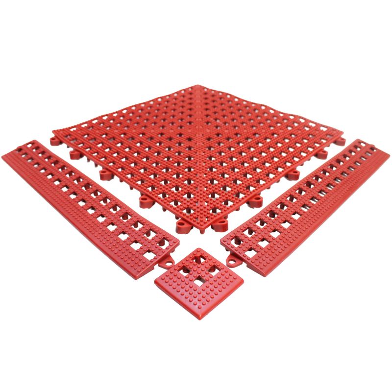 Bordure d'angle pour dalle caillebotis en vinyle souple texturé x 3