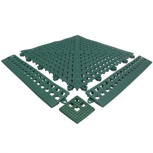 Bordure d'angle pour dalle caillebotis en vinyle souple texturé x 3