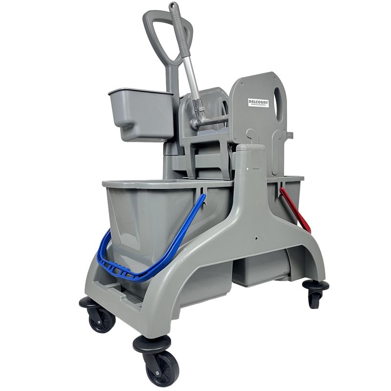 Chariot de ménage 2 seaux avec presse à mâchoires 2x18 L