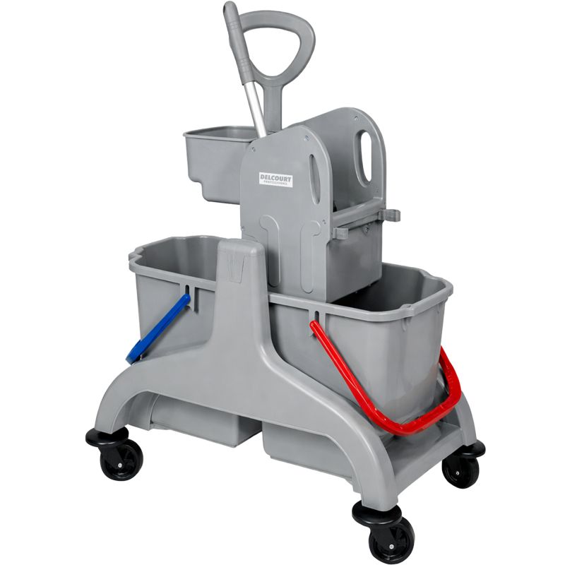 Chariot de ménage 2 seaux avec presse à mâchoires 2x18 L
