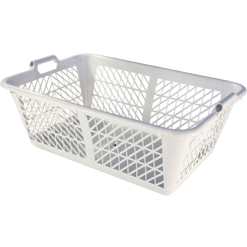 Corbeille à linge blanche renforcée 70 L