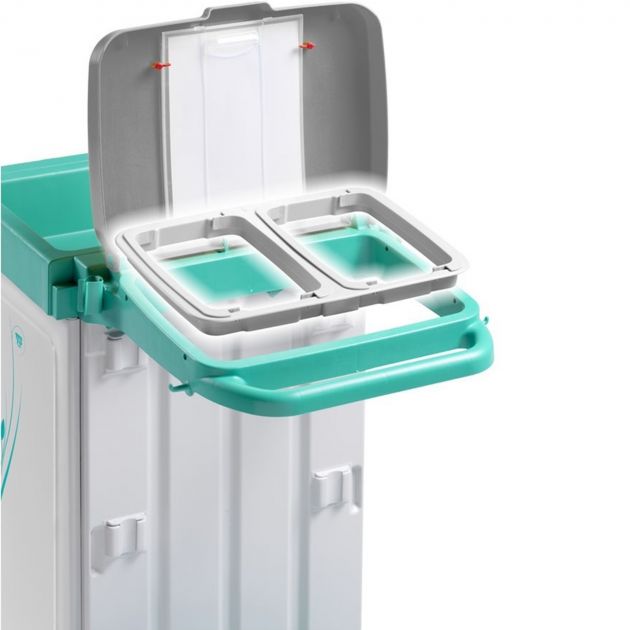 Adaptateur tri sélectif 2 x 70 L pour support de sac chariot ménager