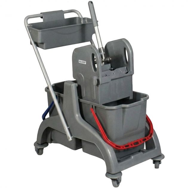 Base pour chariot de lavage 2 seaux 18L avec poignée de poussée