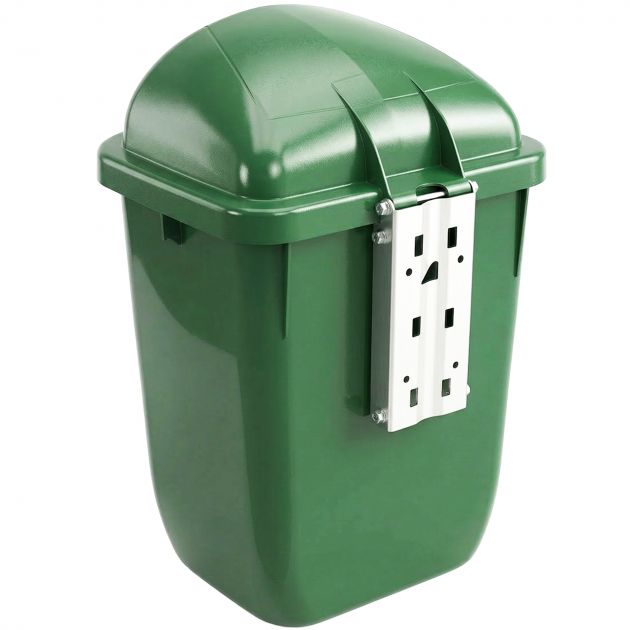 Poubelle d'extérieur 50L plastique vers dos