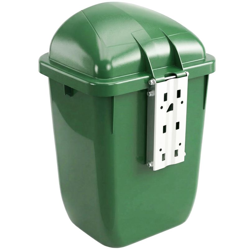 Poubelle d'extérieur 50L plastique vers dos