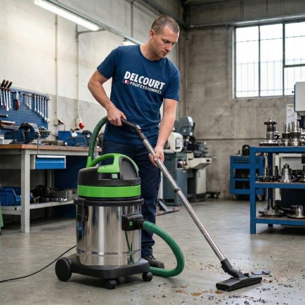 Aspirateur eau et poussière compact 27 L cuve inox ICA GS 1/27 ambiance