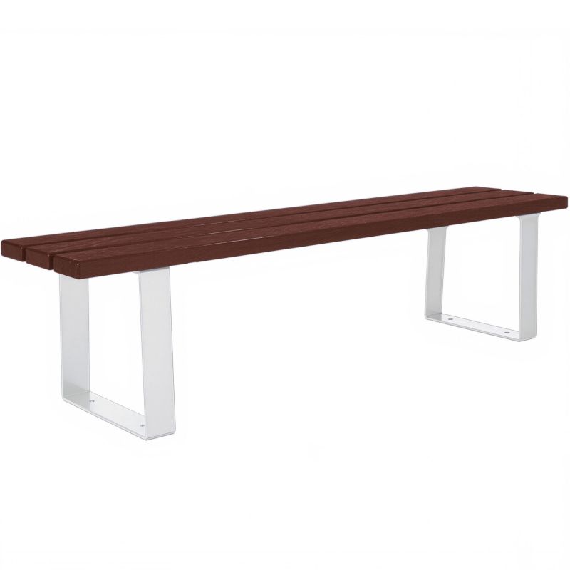 Banquette publique plastique recyclé et acier 180 cm RIGA blanc