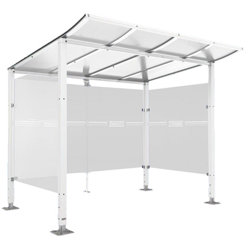 Abri vélos Modulo 2000 mm avec bardage blanc